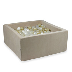 Ball pit velvet beige 90x90x40 +balls - Moje