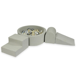 Moje Foam speelset + ballenbad 90x30 - Light Grey