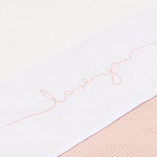 Jollein Jollein laken 120x150cm Love you Pale pink