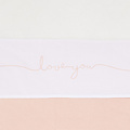 Jollein Jollein Bettlaken 120x150cm Love you Pale pink