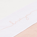 Jollein Jollein sheet 75x100cm Love you Pale pink