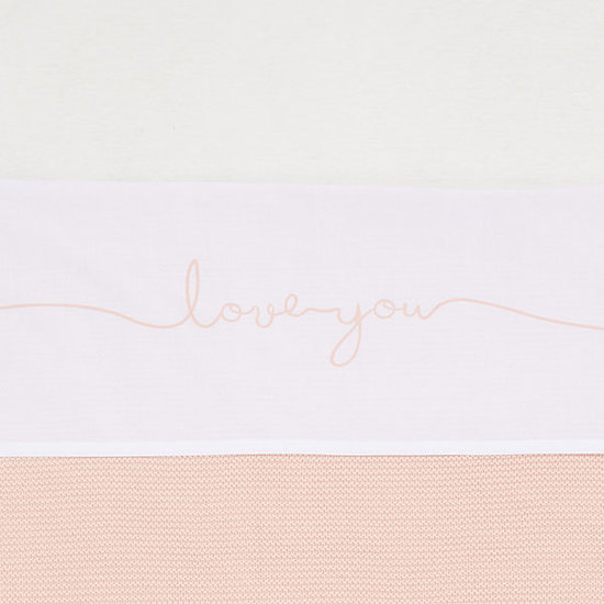 Jollein Jollein sheet 75x100cm Love you Pale pink
