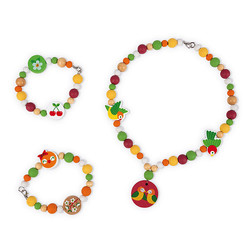 Janod Birdy wooden beads Lovebirds