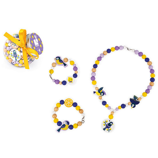 Janod Janod Birdy wooden beads Chickadees