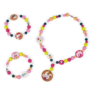 Janod Birdy wooden beads Swans