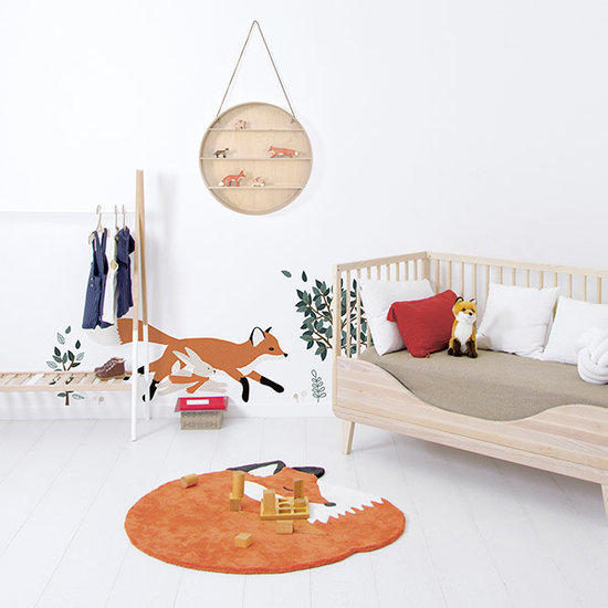 Lilipinso Lilipinso sticker mural XL M. Fox Mr Fox forest running