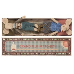 Maileg grandma and grandpa mice in matchbox