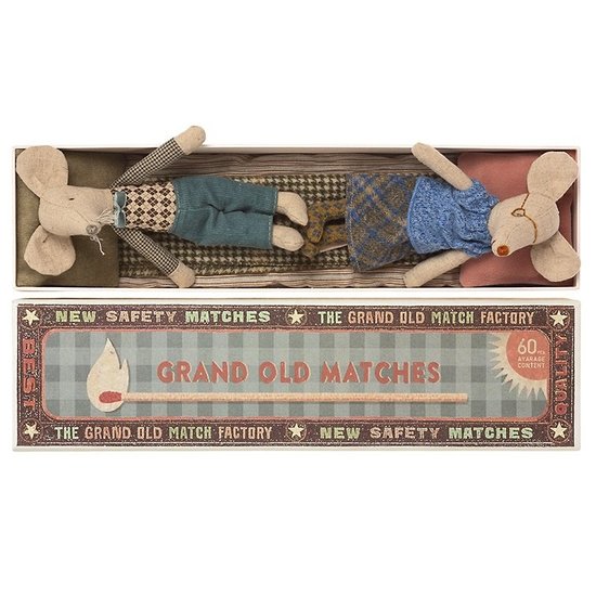 Maileg Maileg grandma and grandpa mice in matchbox