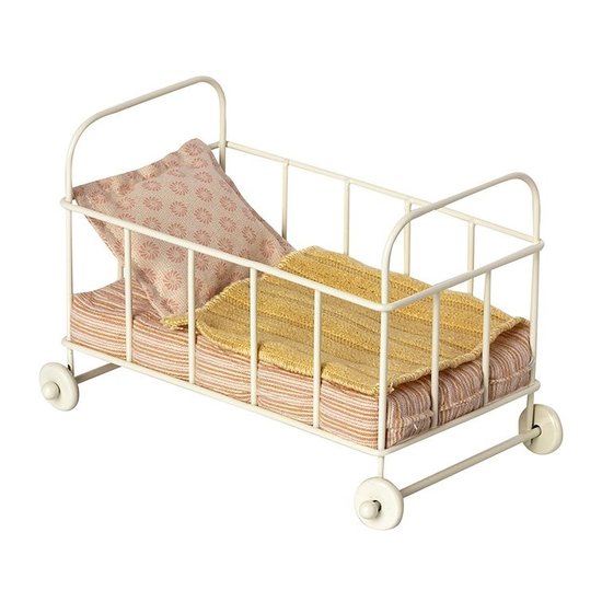 Maileg Maileg metal baby cot Rose Micro