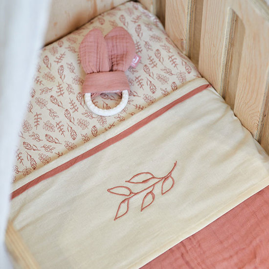 Jollein Jollein Bettlaken 75x100cm Meadow Rosewood