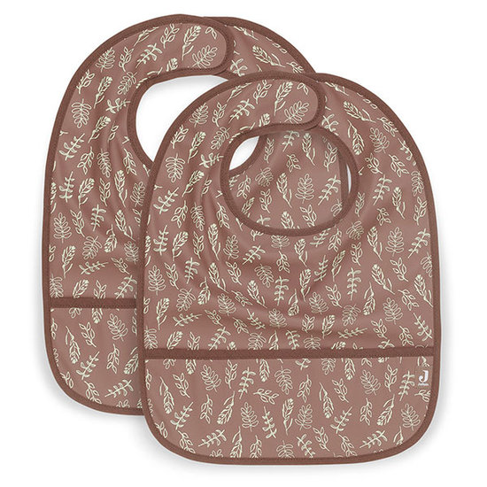 Jollein Jollein bib waterproof Meadow Chestnut 2 pack