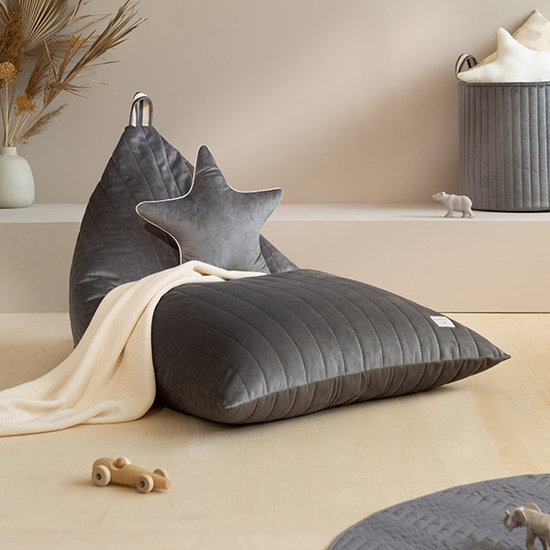 Nobodinoz tipi en accessoires Beanbag Essaouira Slate Grey Nobodinoz