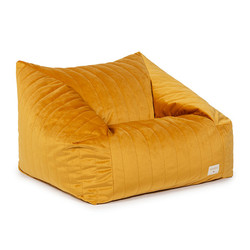 Nobodinoz Chelsea Velvet beanbag Farniente Yellow