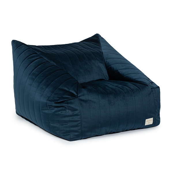 LittleThingz Nobodinoz Chelsea Velvet zitzak Night Blue aanbieding