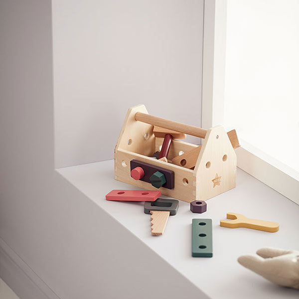 Kids Concept® Mallette à outils enfant Kid's Hub bois