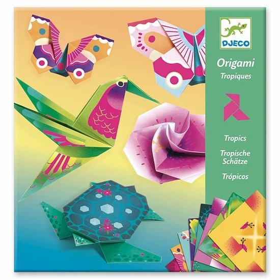 Djeco Djeco origami vouwblaadjes tropische dieren