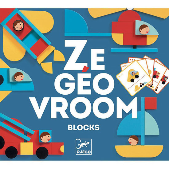 Djeco Jeu de construction Djeco Ze Geo Vroum +3 ans