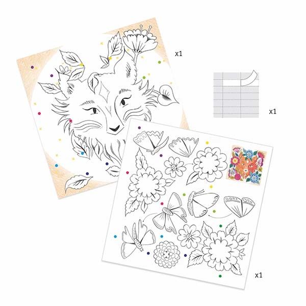 Djeco kleurplaten 3D bosvrienden Little Thingz
