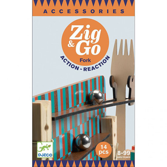 Djeco Djeco Zig & Go chain reaction game fork 14pcs