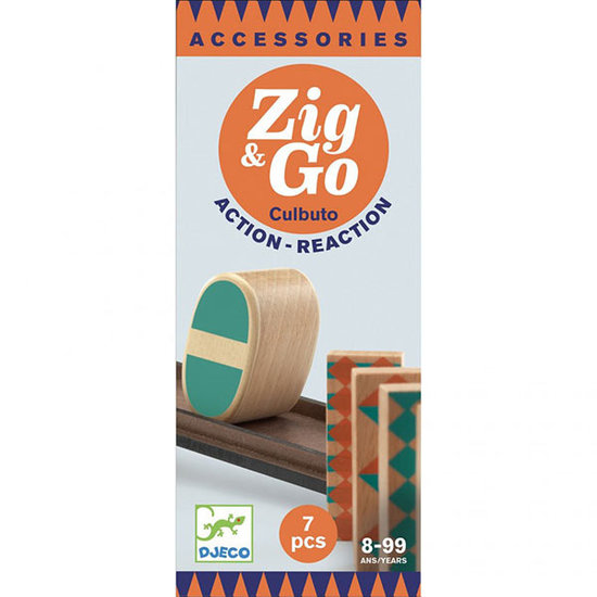 Djeco Djeco Zig & Go Kettenreaktion Spiel culbuto 7 Teilig