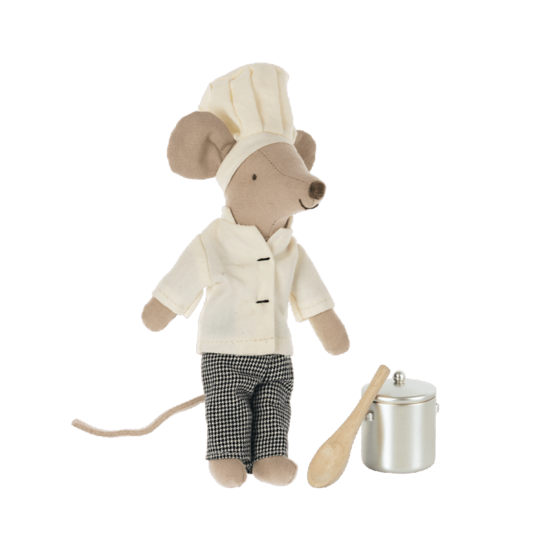 Maileg Maileg chef kok muis met kookpot en lepel