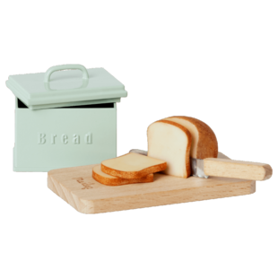 Maileg Miniature Brotkasten mit Schneidebrett und Messer