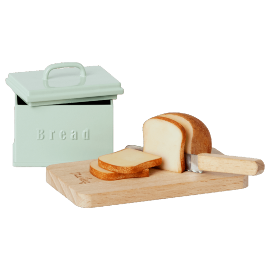 Maileg Maileg Miniature bread box with cutting board and knife