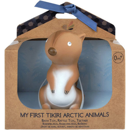 Tikiri Tikiri bath toy with bell squirrel