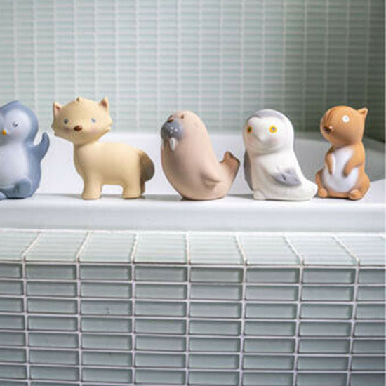 Tikiri Tikiri jouet de bain avec cloche harfang des neiges