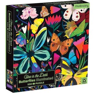 Mudpuppy Glow-In-the-Dark puzzle Butterflies 500pcs