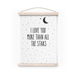 Poster I Love you more than all the stars - Eef Lillemor