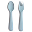 Mushie Mushie vork en lepel - Powder blue