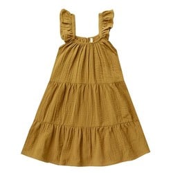 Rylee and Cru Abbie Tiered Maxi Dress Gold