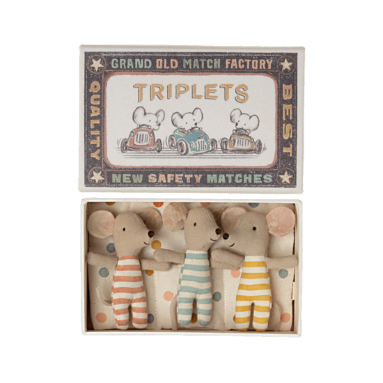 Maileg Maileg baby mouse triplets in box