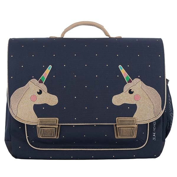 Jeune Premier boekentas Classic Midi Unicorn Blue Little Thingz