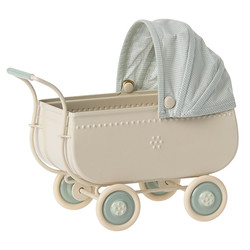 Maileg kinderwagen Micro Blue