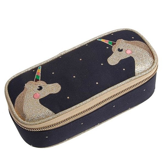 Jeune Premier boekentas Jeune Premier pencil box Unicorn Blue