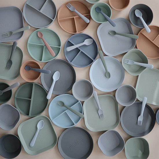 Mushie Mushie Silikon Schale mit Saugnapf Soft Lilac