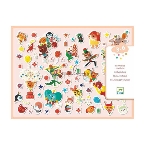 Djeco Djeco Puffy stickers Party 3-6yrs