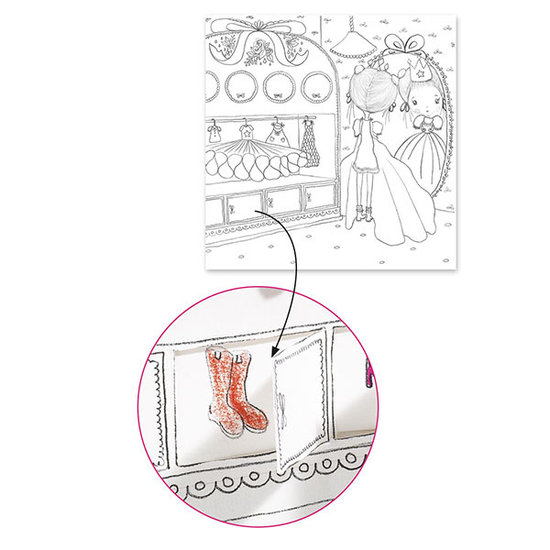 Djeco Djeco kleurplaten 3D Prinses Pupi