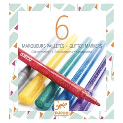 Beautiful set of 6 glitter markers Djeco