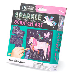 Crocodile Creek Sparkle Cartes à gratter Unicorn