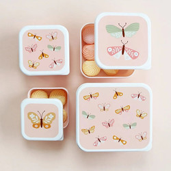 A Little Lovely Company lunch & snack box set Vlinders