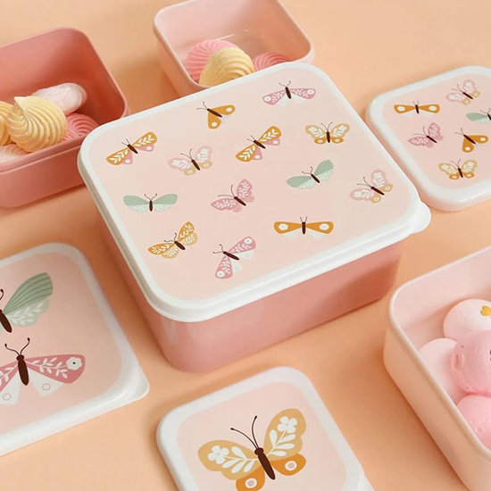 A Little Lovely Company A Little Lovely Company lunch & snack box set Butterflies