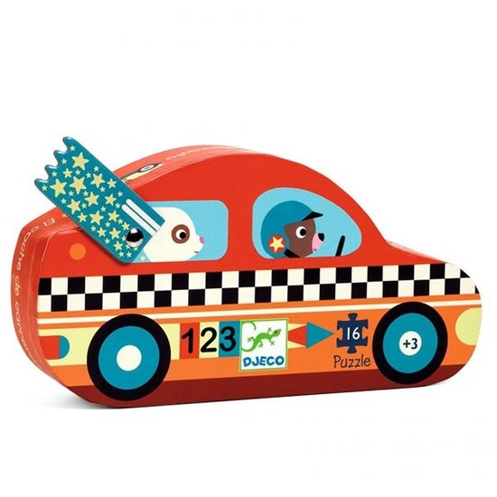 Djeco Djeco puzzle the racing car 16 pieces