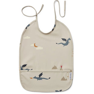 Liewood Lai bib Little dragon / Dark sandy mix