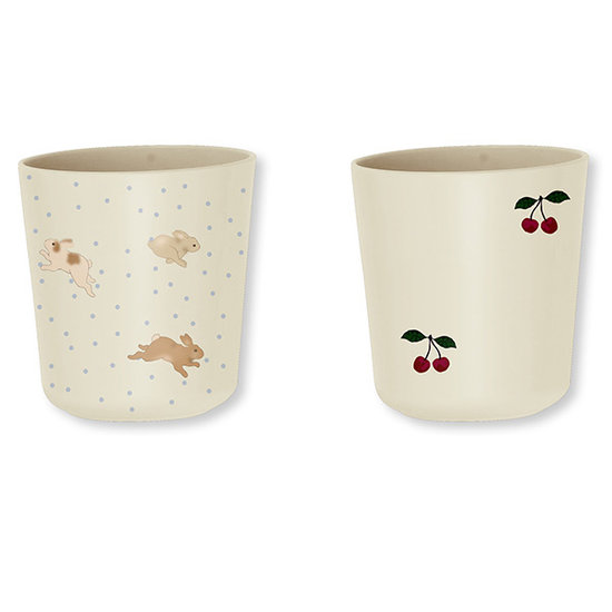 Konges Slojd Konges Slojd 2 pack cup Cherry/Petit Lapin