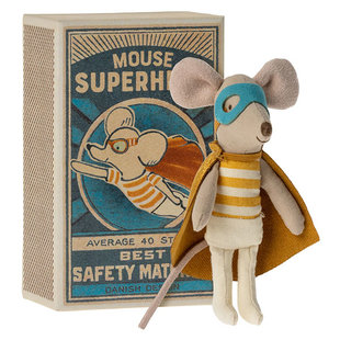 Maileg Super hero mouse little brother in matchbox