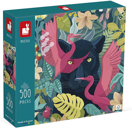 Janod speelgoed Janod puzzle panther mystique 500 pieces