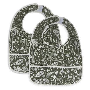 Jollein Lätzchen wasserdicht Botanical Leaf Green 2er Set